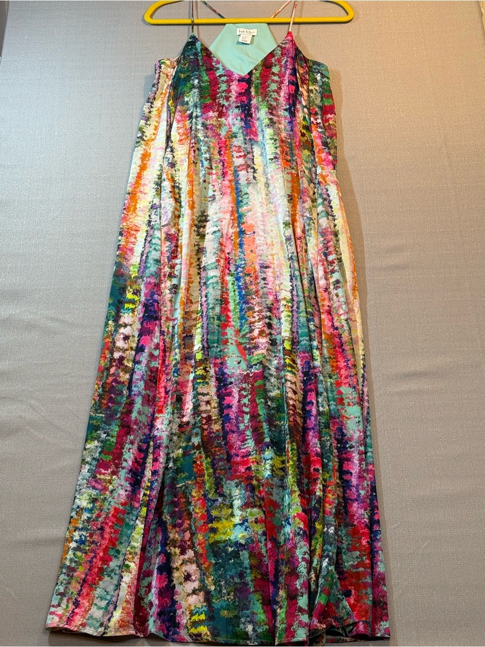 Nicole Miller Multicolor Striped Abstract Maxi Dress